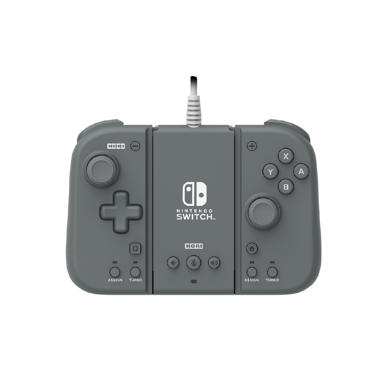 HORI NSW-426A Split Pad Compact Controller + Attachment Set For Nintendo Switch V1 / V2 / OLED (Slate Grey)