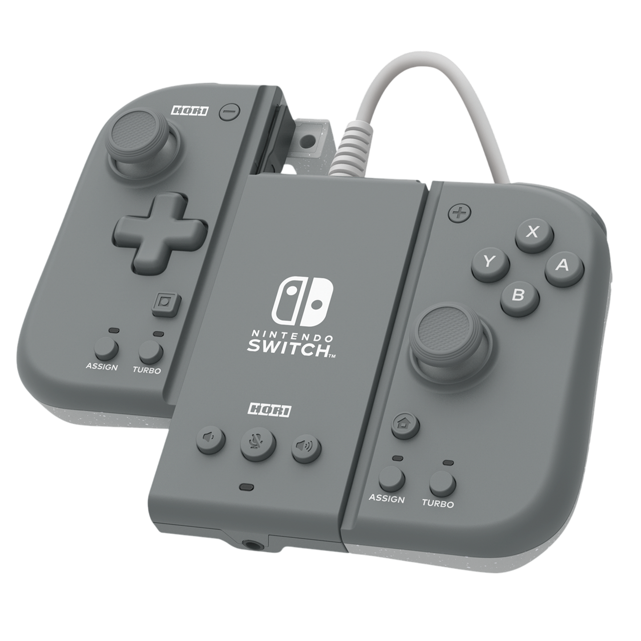 HORI NSW-426A Split Pad Compact Controller + Attachment Set For Nintendo Switch V1 / V2 / OLED (Slate Grey)