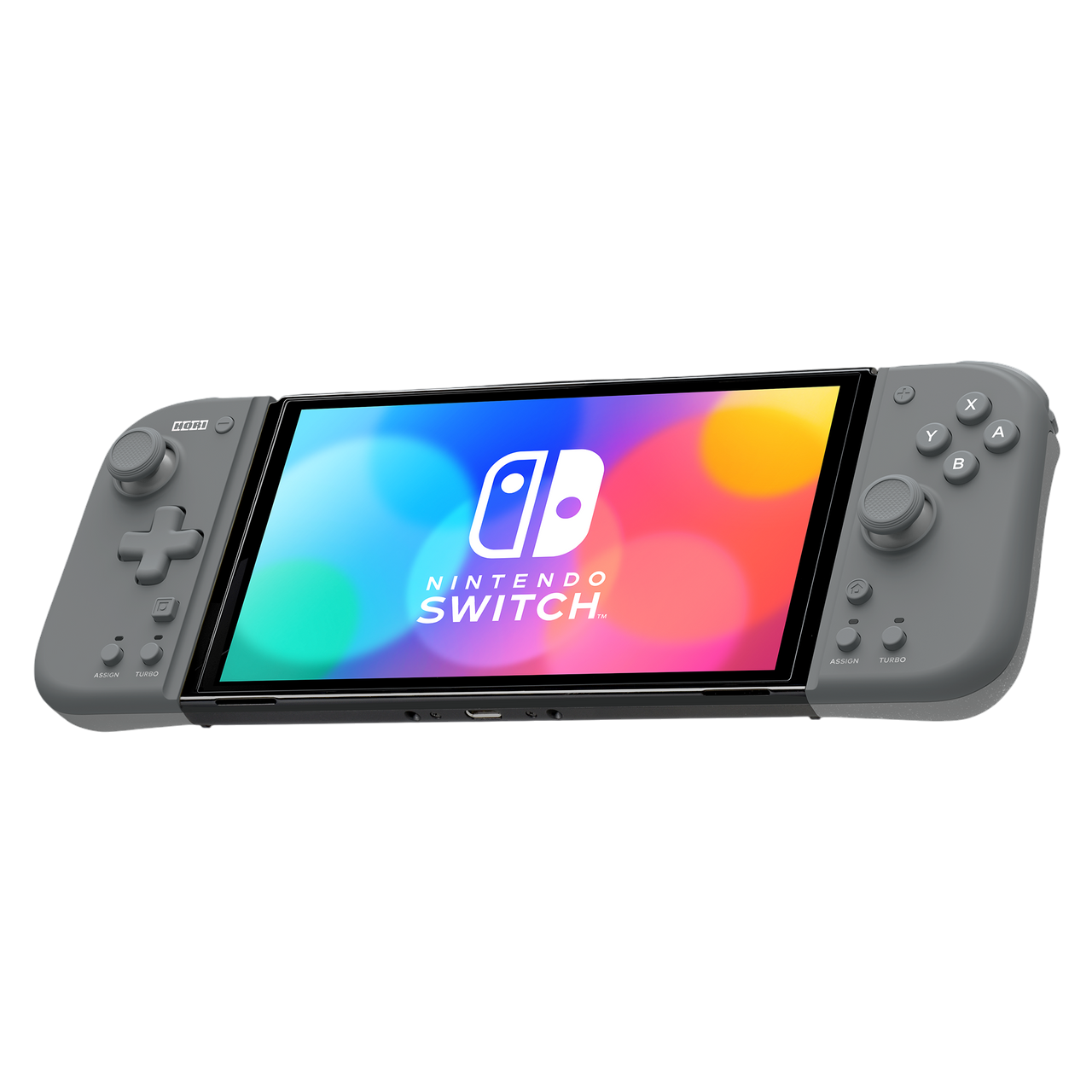 HORI NSW-426A Split Pad Compact Controller + Attachment Set For Nintendo Switch V1 / V2 / OLED (Slate Grey)