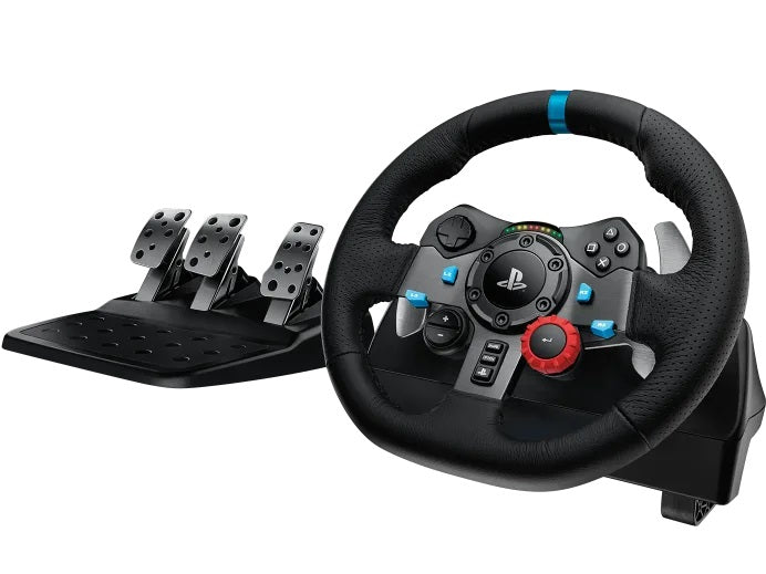 Logitech G29 Driving Force Racing Wheel for PC PS4 PS5 PlayStation 4 5 with Floor Pedals Add On Driving Force Shifter