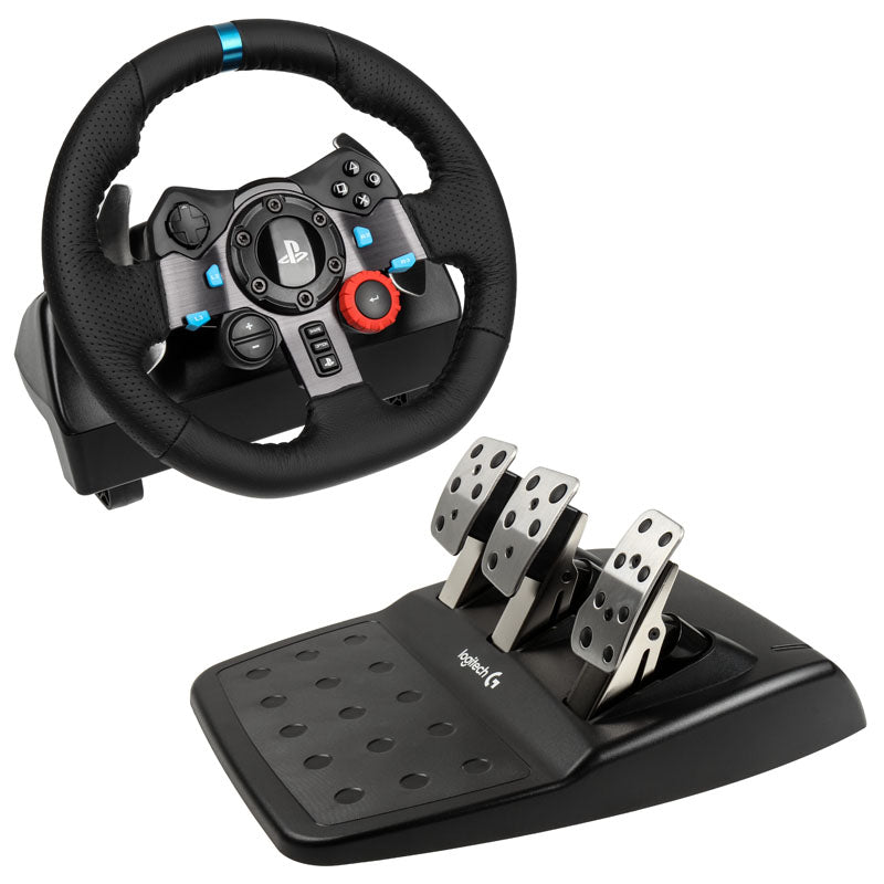 Logitech G29 Driving Force Racing Wheel for PC PS4 PS5 PlayStation 4 5 with Floor Pedals Add On Driving Force Shifter