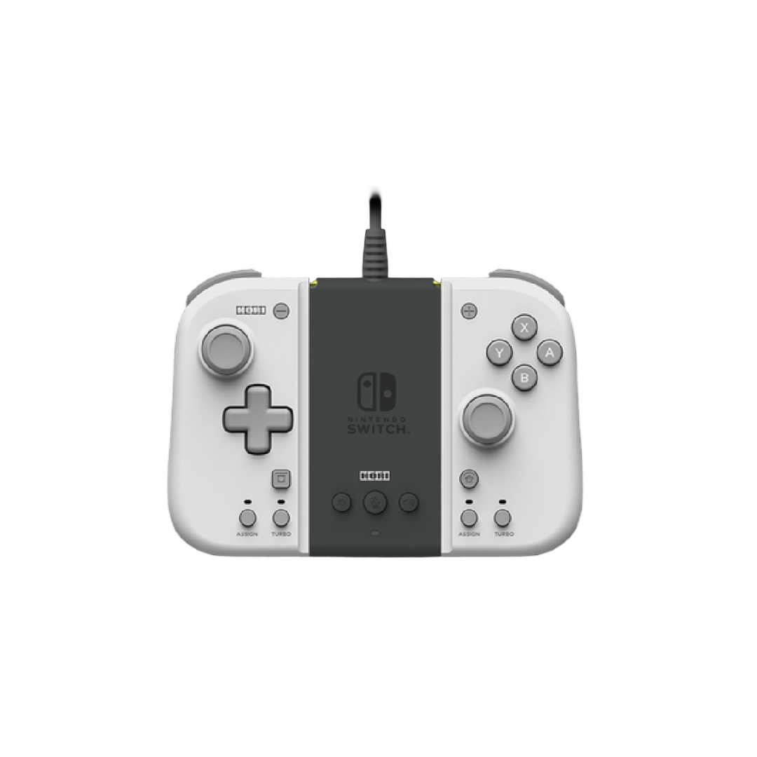 HORI NSW-467A Split Pad Compact Controller + Attachment Set For Nintendo Switch V1 / V2 / OLED (Milky White)
