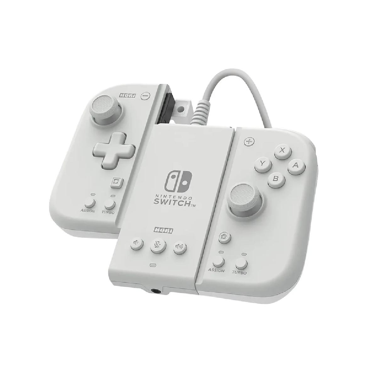 HORI NSW-467A Split Pad Compact Controller + Attachment Set For Nintendo Switch V1 / V2 / OLED (Milky White)