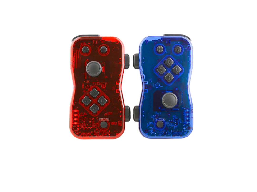 NYKO Dualies Motion Controllers Set For Nintendo Switch V1 / V2 / OLED (Transparent Red & Blue)