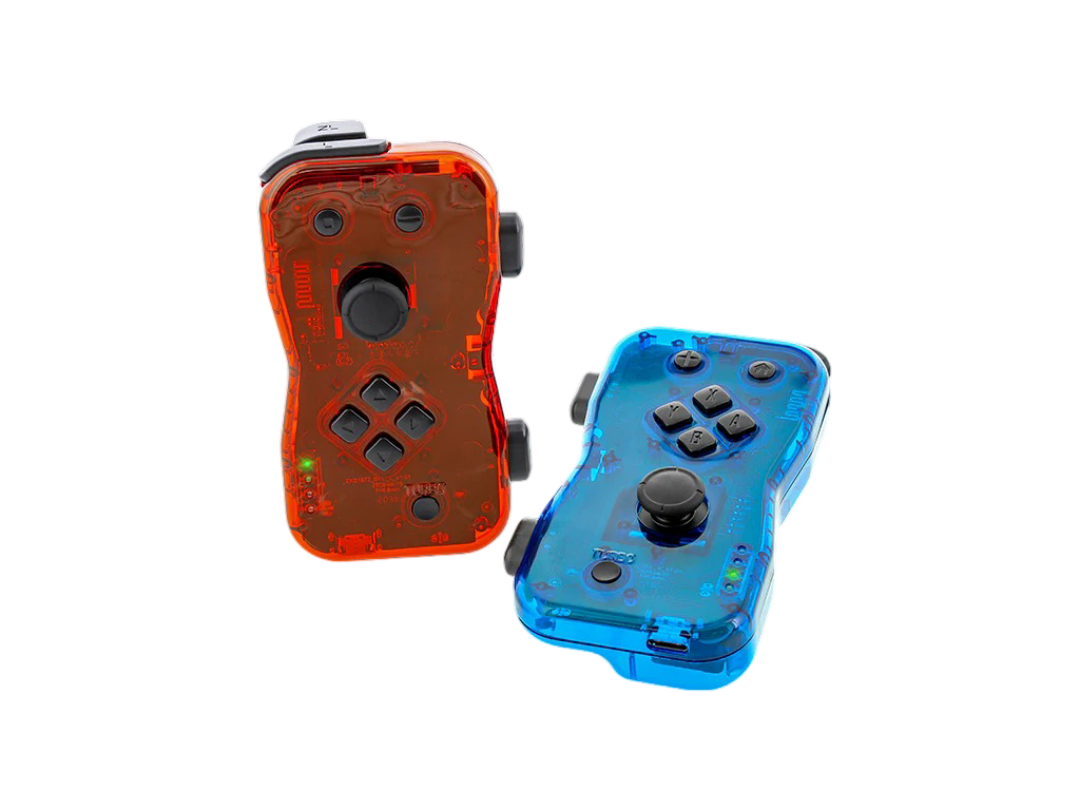 NYKO Dualies Motion Controllers Set For Nintendo Switch V1 / V2 / OLED (Transparent Red & Blue)