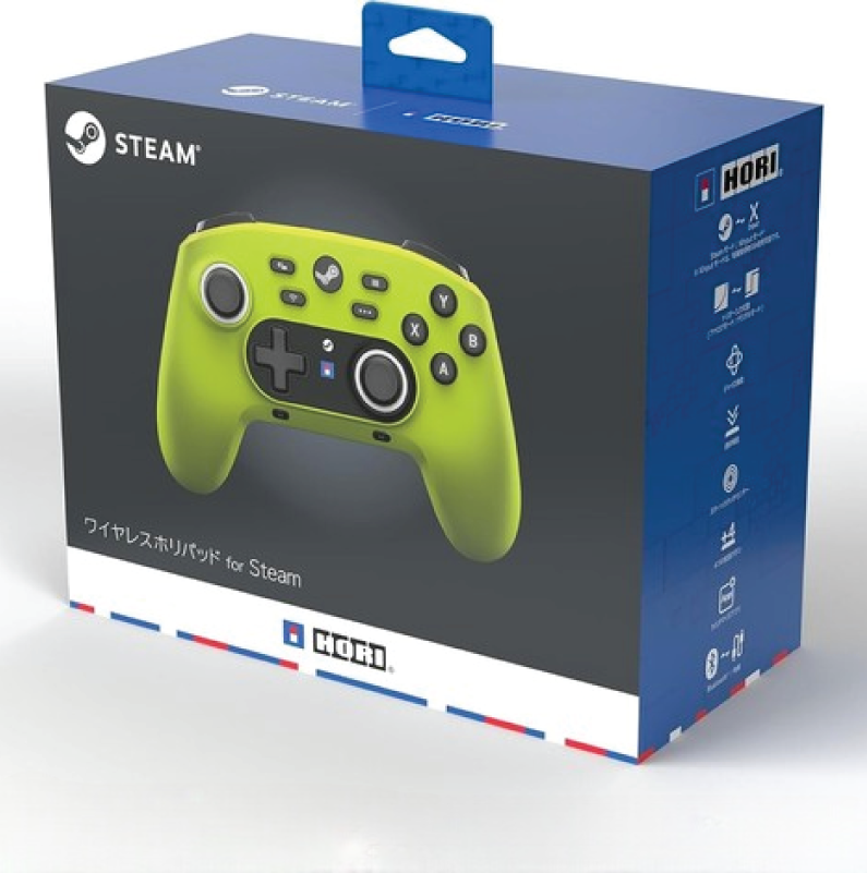 HORI Wireless Controller Horipad For PC Steam Neon Yellow