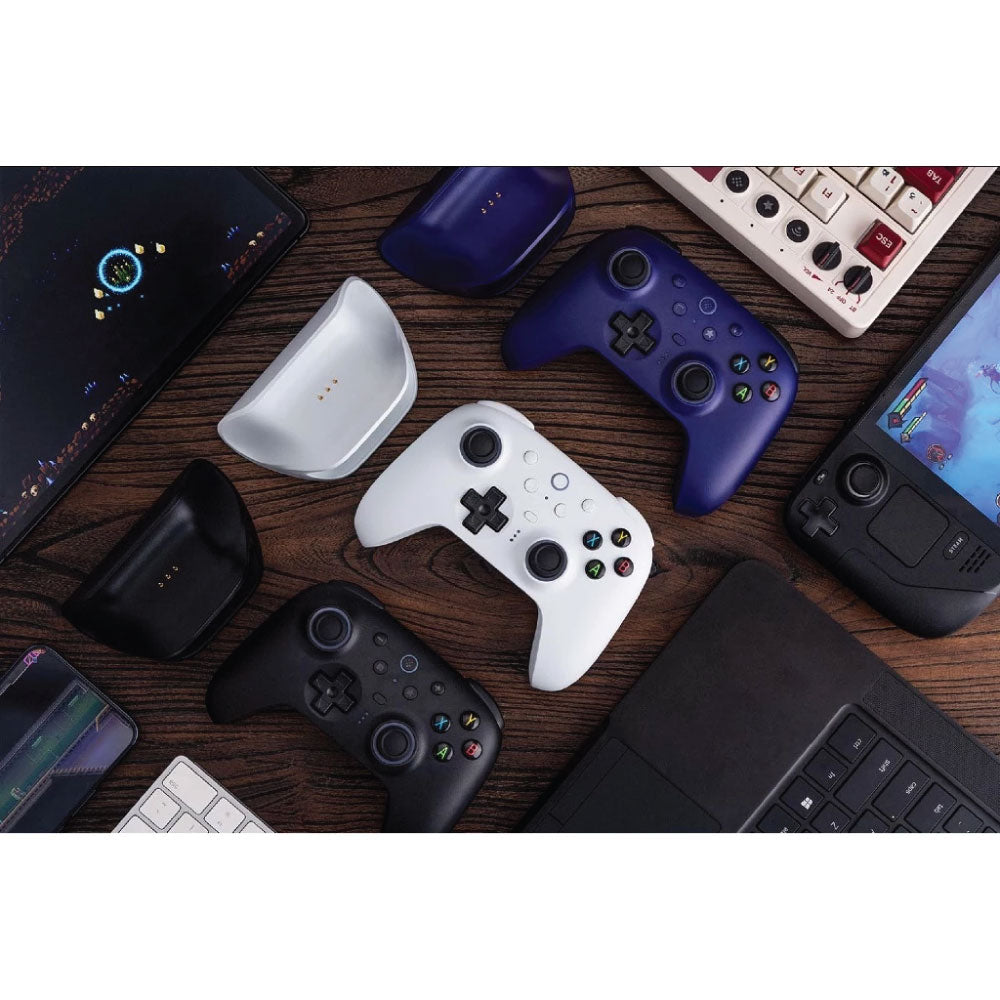 8BitDo Ultimate2 2.4Gz Wireless Gaming Controller With Charging Dock for PC & Android - White