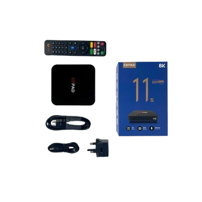 EVPAD Android TV Box 易播电视盒 11S | 8K Ultra HD + HDR | 2GB RAM + 32GB ROM | Android TV OS | Accessible to Netflix & Disney+ & YouTube & Prime Video | EVAI Voice Assistant | Dual-band Wi-Fi & Ethernet [Standard Edition]