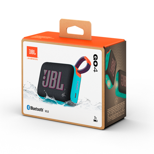 JBL Go 4 | Ultra-Portable Bluetooth Speakers (Black & Orange) [Original JBL Product]