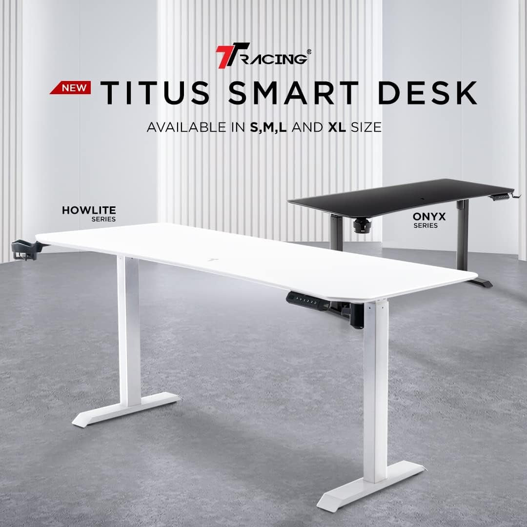 TTRacing Titus Smart Desk Howlite Series (Large - 160cm x 80cm) [White]