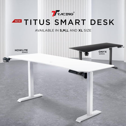 TTRacing Titus Smart Desk Howlite Series (Large - 160cm x 80cm) [White]