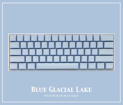 TAI-HAO Double Shot 150 Keycaps Set | ABS | Cubic OEM Profile | US Layout | Cherry MX Switch Types | Keyboard Keycaps (Blue Glacial Lake)