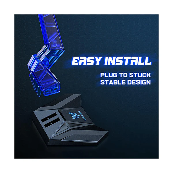 ONIKUMA ST-3 | Unique Design | Removable Soft Silicone | Anti-slip Base | Plastic Acrylic | Gaming Headsets Stand (Blue)