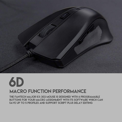 FANTECH KS302S Mouse + Keyboard Combo | Floating Switches | 104 Keys | 25 Keys Anti-Ghosting | Backlit | Adjustable 4 Stages DPI | Optical Sensor | Aluminum Alloy Cover | Wired RGB Gaming Keyboard and Mouse
