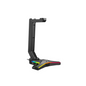 FANTECH Tower II AC304 Pro | 7 RGB Lighting Effects | Durable | Triangular Non-slip Base | Built-in Weight | RGB Gaming Headset Stand (Black)