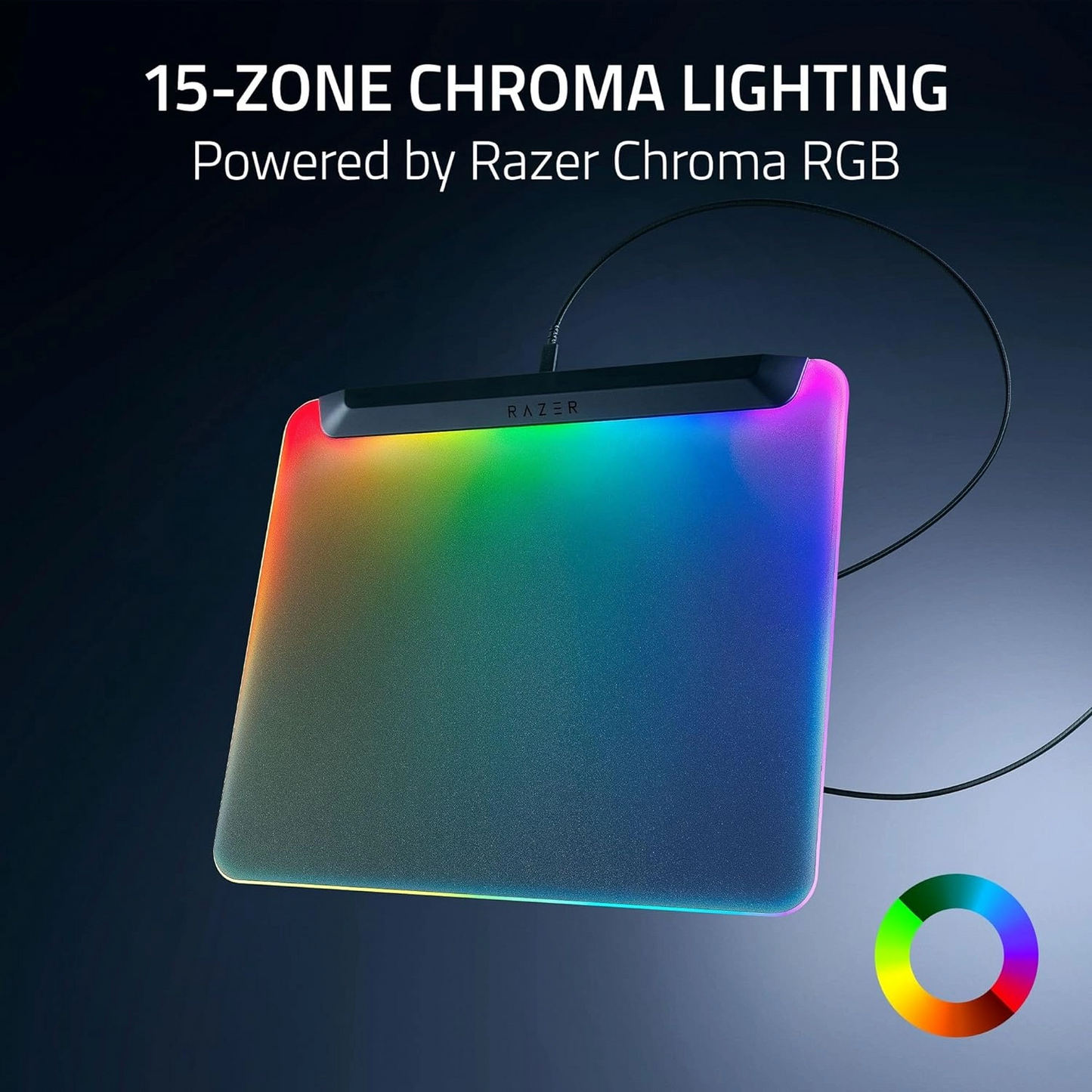 RAZER Firefly V2 Pro | Ultra Thin Anti-slip Base | Hard Micro-Textured Surface | Fully Illuminated | Integrated USB 2.0 Port | RGB Gaming Mousepad (Black / 360mm x 278mm x 4.6mm)