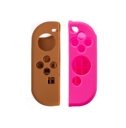 Silicone Sleeve Protective Case For Nintendo Switch Joy-Con (L)/(R) (Mustard Pink)
