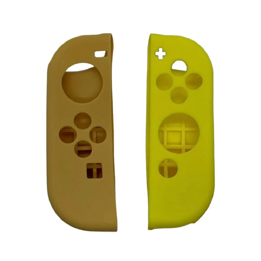 Silicone Sleeve Protective Case For Nintendo Switch Joy-Con (L)/(R) (Brown Yellow)