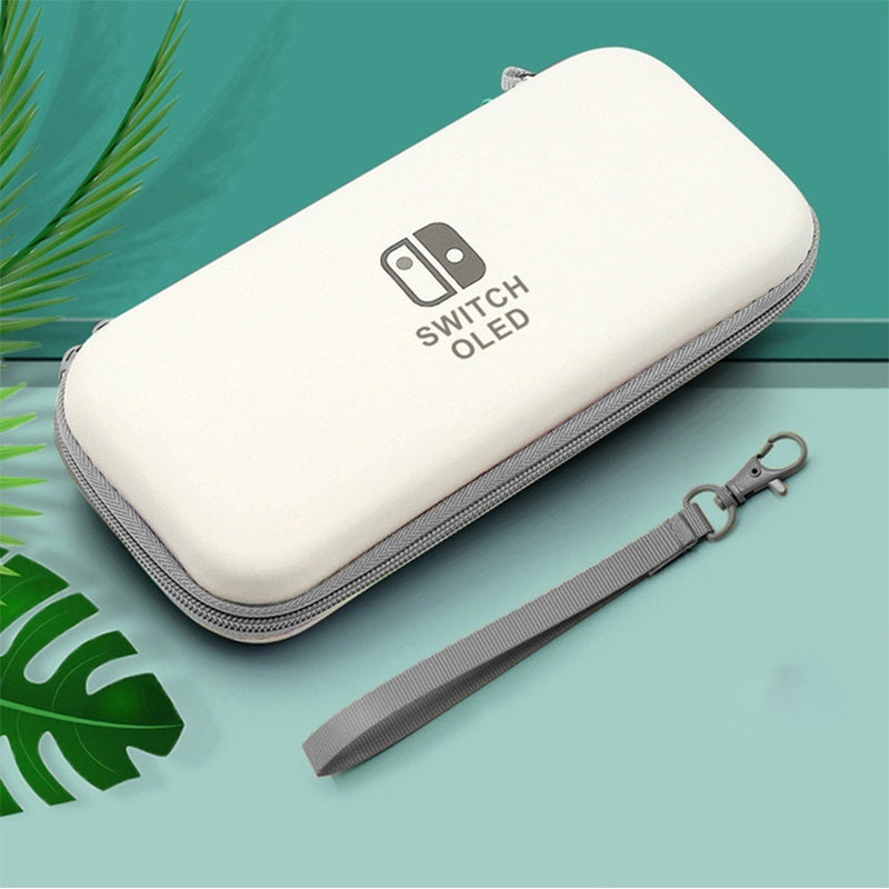 Nintendo Switch Slim Hard Carry Pouch For Nintendo Switch V1 / V2 / OLED (White with Grey Zipper)
