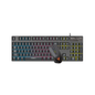FANTECH KS302S Mouse + Keyboard Combo | Floating Switches | 104 Keys | 25 Keys Anti-Ghosting | Backlit | Adjustable 4 Stages DPI | Optical Sensor | Aluminum Alloy Cover | Wired RGB Gaming Keyboard and Mouse