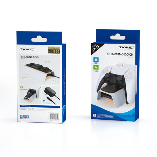 DOBE TP5-0521B DualSense Wireless Controller Charging Dock For PS5 (Black & White)