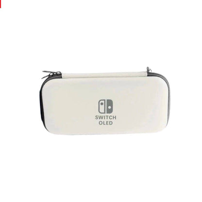 Nintendo Switch Slim Hard Carry Pouch For Nintendo Switch V1 / V2 / OLED (White with Grey Zipper)
