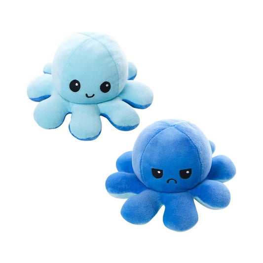 SOFT TOY PLUSHIE Reversible Grumpy and Happy Octopus [20cm]