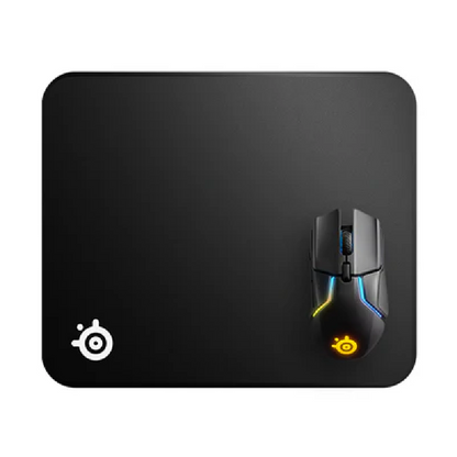 STEELSERIES QcK Edge | Anti-slip Rubber Base | Micro-woven Cloth Surface | Anti-fraying Stitched Edge | Gaming Mousepad (Black / 450mm x 400mm x 2mm)