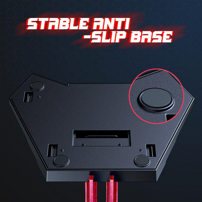 ONIKUMA ST-3 | Unique Design | Removable Soft Silicone | Anti-slip Base | Plastic Acrylic | Gaming Headsets Stand (Red)
