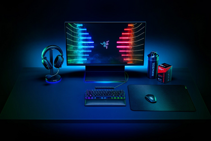 RAZER Strider | Anti-slip Rubber Base | Firm & Soft Polyester Surface | Anti-fraying Stitched Edge | Hybrid Gaming Mousepad (Black / 450mm x 400mm x 3mm)