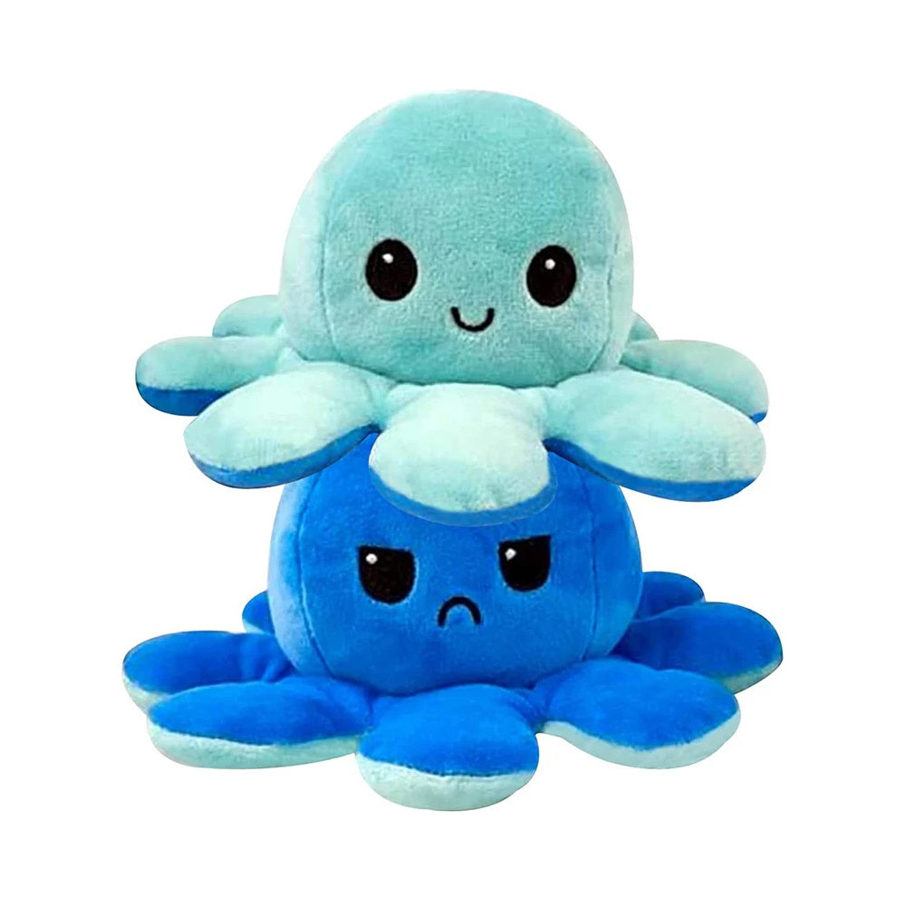 SOFT TOY PLUSHIE Reversible Grumpy and Happy Octopus [20cm]