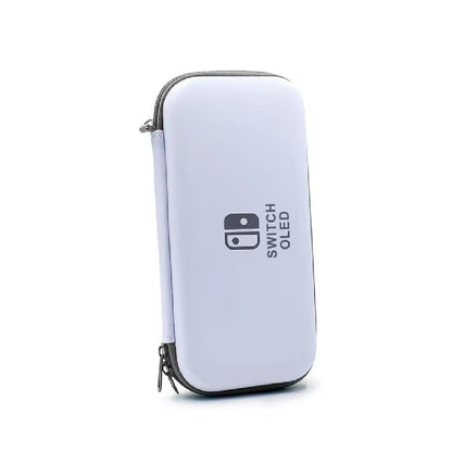 Nintendo Switch Slim Hard Carry Pouch For Nintendo Switch V1 / V2 / OLED (White with Grey Zipper)