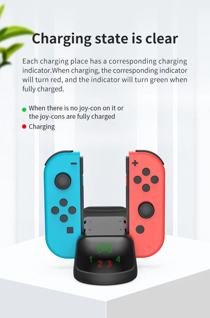 DOBE TNS-0137 2-IN-1 Joy-Con & Pro Controller Charging Stand For Nintendo Switch V1 / V2 / OLED