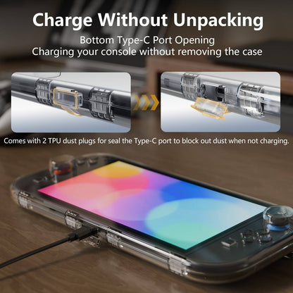 IINE L1094 Protective Crystal Clear Case With Raised Back For Nintendo Switch 2