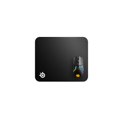 STEELSERIES QcK Edge | Anti-slip Rubber Base | Micro-woven Cloth Surface | Anti-fraying Stitched Edge | Gaming Mousepad (Black / 320mm x 270mm x 2mm)