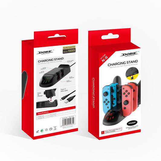 DOBE TNS-0137 2-IN-1 Joy-Con & Pro Controller Charging Stand For Nintendo Switch V1 / V2 / OLED