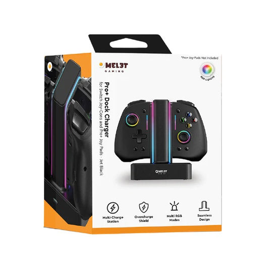 OMELET GAMING Pro+ Dock Charger For Nintendo Switch V1 / V2 / OLED (Jet Black)