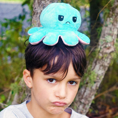 SOFT TOY PLUSHIE Reversible Grumpy and Happy Octopus [20cm]
