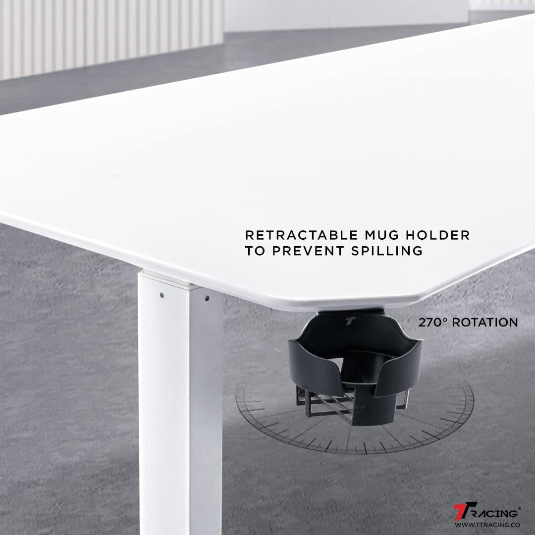 TTRacing Titus Smart Desk Howlite Series (Large - 160cm x 80cm) [White]