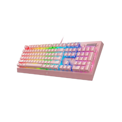 RAZER BlackWidow V3 | Razer Green Mechanical Switches | Transparent Switch Housing | Full Keys | Programmable Keys | Aluminum Construction | Wired RGB Gaming Keyboard [Quartz Edition]