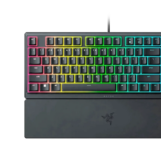 RAZER Ornata V3 | Razer Mecha Membrane Switches | UV-coated Keycaps | TKL | Ergonomic & Low Profile | Programmable Keys | Wired RGB Gaming Keyboard