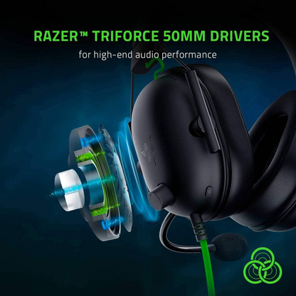 RAZER BlackShark V2 X | Razer Triforce 50mm Drivers | Fixed Razer Hyperclear Cardioid Mic | 7.1 Surround Sound | Advanced Passive Noise Cancellation | Wired Gaming Headphones & Headsets (Quartz Pink)