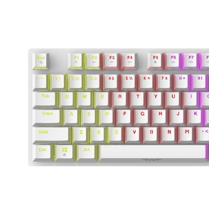 ARMAGGEDDON MKA-2C Neo PsychRaven | Linear Mechanical Key | 12 Backlight Effects | Hotswap-able Switch | 87 Keys | Wired RGB Gaming Keyboard (White)
