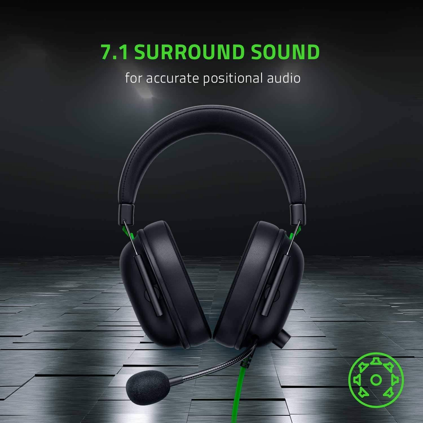 RAZER BlackShark V2 X | Razer Triforce 50mm Drivers | Fixed Razer Hyperclear Cardioid Mic | 7.1 Surround Sound | Advanced Passive Noise Cancellation | Wired Gaming Headphones & Headsets (Quartz Pink)