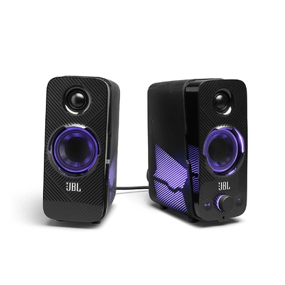 JBL Quantum Duo | Customizable Unique Lighting Effects | RMS 20W | LightSync | QuantumSOUND Signature | Wired & Wireless Bluetooth RGB Gaming Speaker