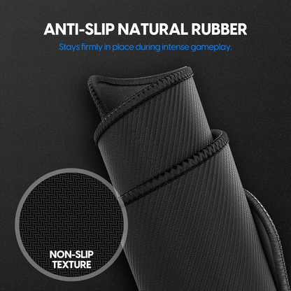 PULSAR ParaBrake V2 | Anti-slip Rubber Base | Ultra-Fine Woven Microfiber Surface | 360 Anti-fray Precision Stitching | Durable | Gaming Mousepad (Black / 900mm x 400m x 4mm)