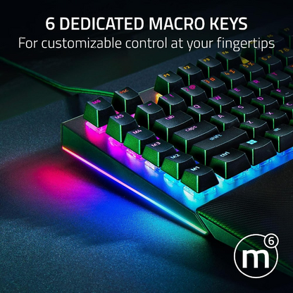 RAZER BlackWidow V4 | Razer Yellow Mechanical Switches | 2-side Underglow and Per-Key Lighting |  Programmable Keys | Aluminum Alloy Top Case | 4 Media Rolls & 6 Macro Keys | Wired RGB Gaming Keyboard