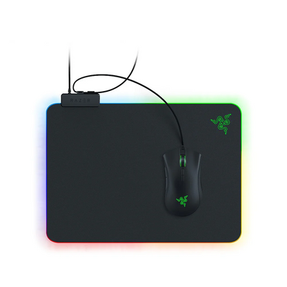 RAZER Firefly V2 | Ultra Thin Anti-slip Base | Micro-Textured Surface | Razer Chroma RGB | Built-in Cable Catch | RGB Gaming Mousepad (Black / 355mm x 255mm x 3mm)