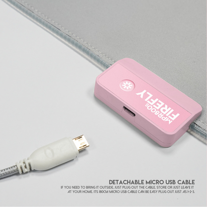 FANTECH MPR800S Firefly | 4 Mode RGB Spectrum Lighting | Soft Cloth | Anti-slip Rubber Base | RGB Gaming Mousepad (Sakura Pink / 800mm x 300mm x 4mm)