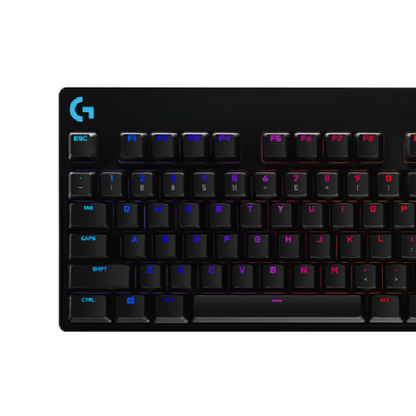 LOGITECH G Pro X | GX Advanced Mechanical Switches | 87 Keys | 3 Angles + Rubber Feet | TKL Design | LightSync RGB | 12 Programmable F-keys | Wired RGB Gaming Keyboard